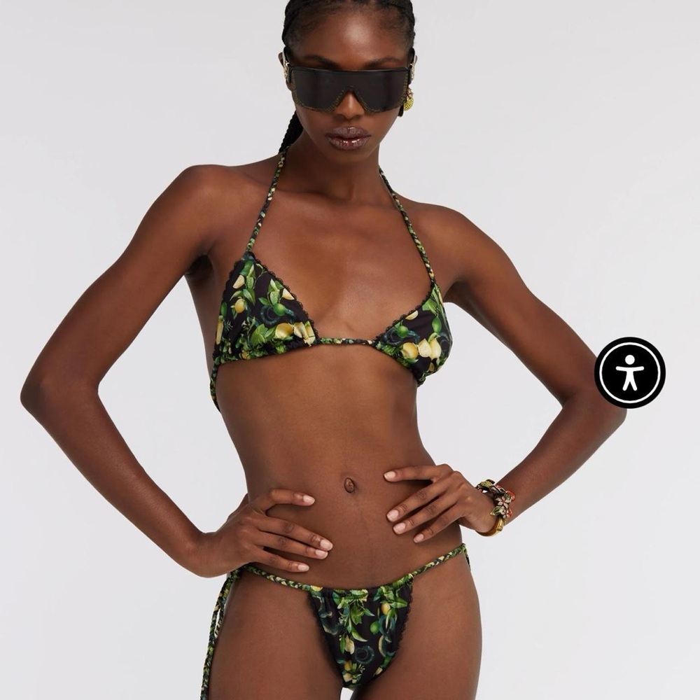 Robert cavalli lemon bikini and scarf